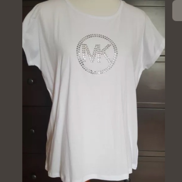 michael kors t shirt womens silver